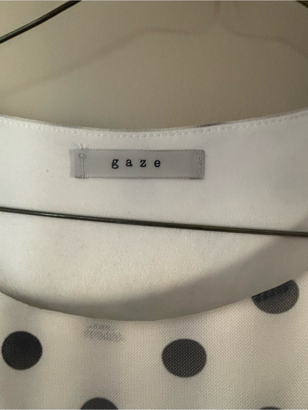 Gaze White & Black Polka Dot Sleeveless Top | Ruched Detail